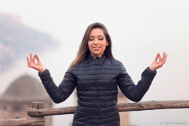 Woman meditating